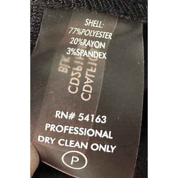 Calvin Klein Black Sheath Dress Size 2 V-Neck Sleeveless Knee Length - Picture 6 of 6